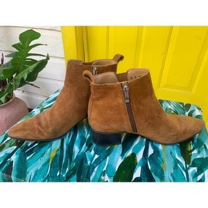 Franco Sarto Suede ankle Janie bootie